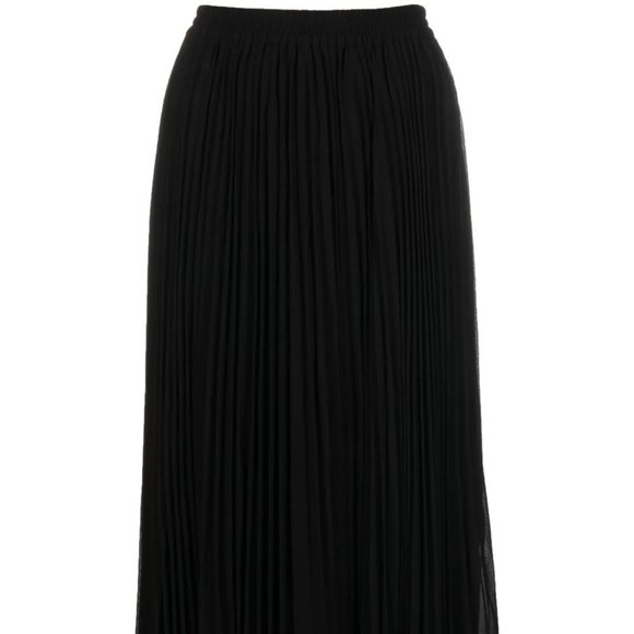 MICHAEL MICHAEL KORS   Pleated Midi Skirt In Black - Picture 2 of 6
